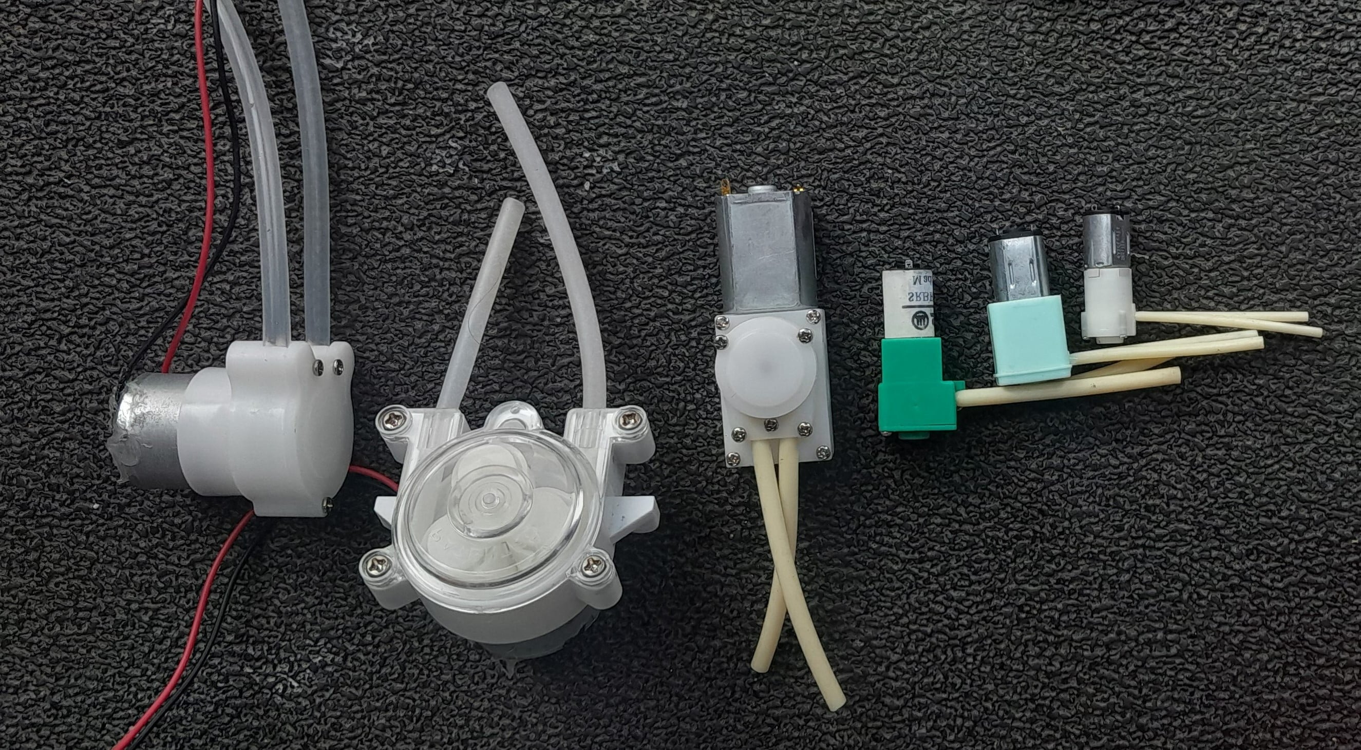 various pumps next to each other